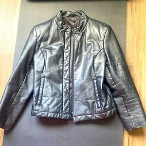 Vintage Black leather jacket size S